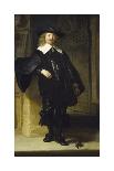 Portrait of a Man with a Tall Hat and Gloves, 1656-Rembrandt-Premium Giclee Print