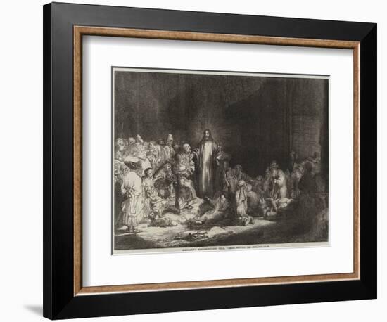 Rembrandt's Hundred-Guilder Piece, Christ Healing the Sick-Rembrandt van Rijn-Framed Giclee Print