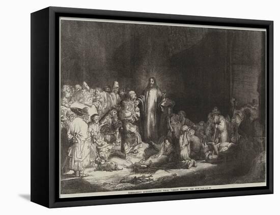 Rembrandt's Hundred-Guilder Piece, Christ Healing the Sick-Rembrandt van Rijn-Framed Premier Image Canvas