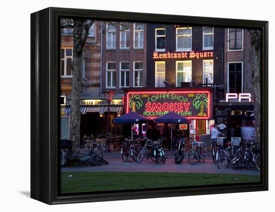Rembrandtplein at Dusk, Amsterdam, Holland, Europe-Frank Fell-Framed Premier Image Canvas