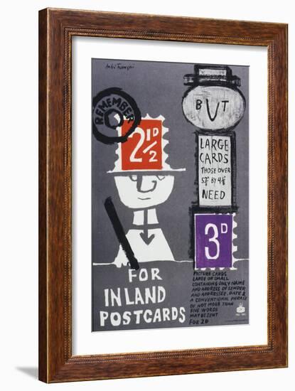 Remember 2¢D for Inland Postcards-null-Framed Art Print