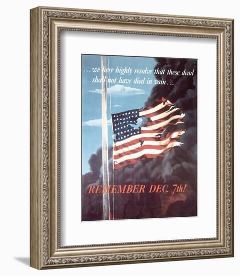 Remember Dec. 7th! 1942-Allen Saalburg-Framed Art Print