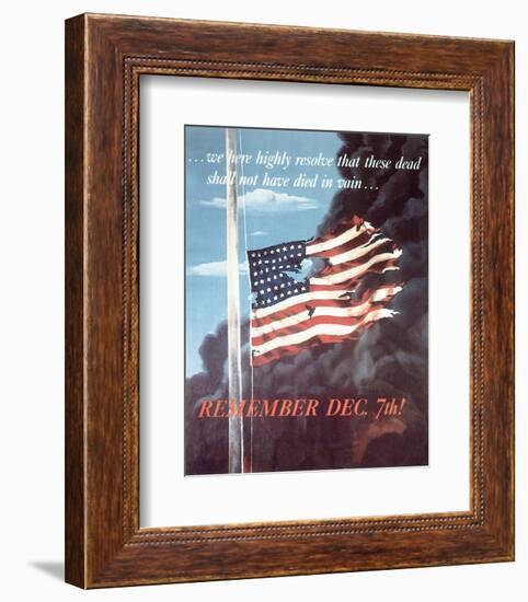 Remember Dec. 7th! 1942-Allen Saalburg-Framed Art Print