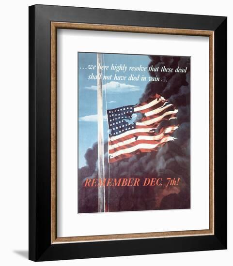 Remember Dec. 7th! 1942-Allen Saalburg-Framed Art Print