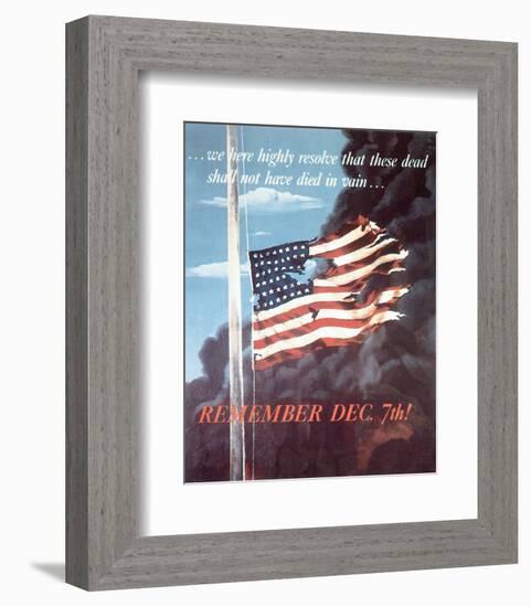 Remember Dec. 7th! 1942-Allen Saalburg-Framed Art Print