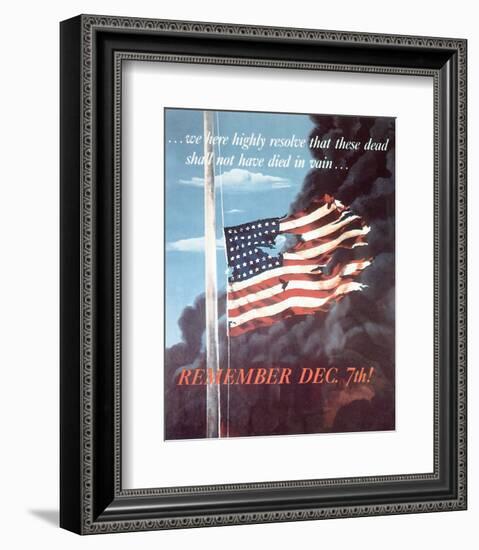 Remember Dec. 7th! 1942-Allen Saalburg-Framed Art Print