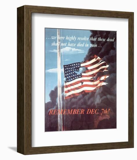 Remember Dec. 7th! 1942-Allen Saalburg-Framed Art Print