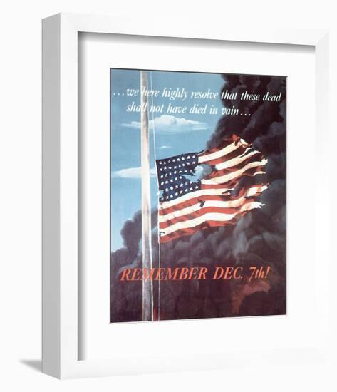 Remember Dec. 7th! 1942-Allen Saalburg-Framed Art Print