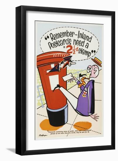 Remember Inland Postcards Need a 2¢D Stamp-Probyn-Framed Art Print