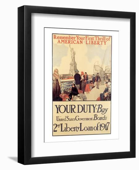 Remember Your First Thrill Of American Liberty-null-Framed Premium Giclee Print
