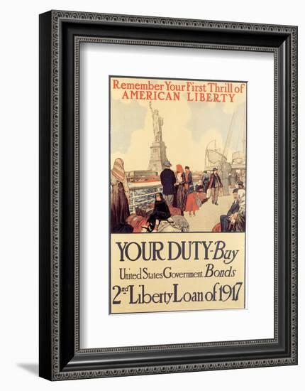 Remember Your First Thrill Of American Liberty-null-Framed Art Print