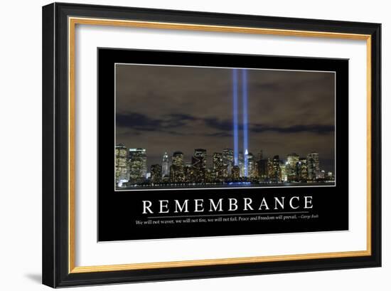 Remembrance: Inspirational Quote and Motivational Poster-null-Framed Premium Photographic Print