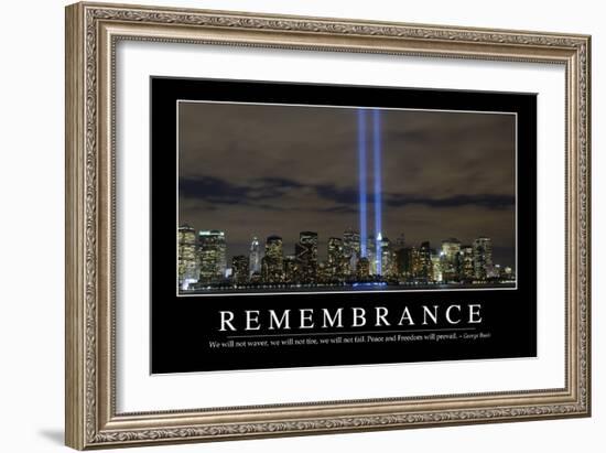 Remembrance: Inspirational Quote and Motivational Poster-null-Framed Photographic Print