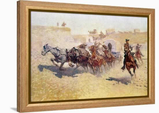 Remington: Attack-Frederic Sackrider Remington-Framed Premier Image Canvas