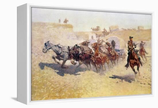 Remington: Attack-Frederic Sackrider Remington-Framed Premier Image Canvas