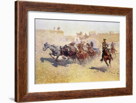 Remington: Attack-Frederic Sackrider Remington-Framed Giclee Print