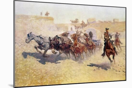 Remington: Attack-Frederic Sackrider Remington-Mounted Giclee Print