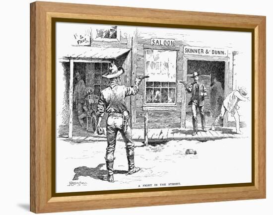 Remington: Duel-Frederic Sackrider Remington-Framed Premier Image Canvas