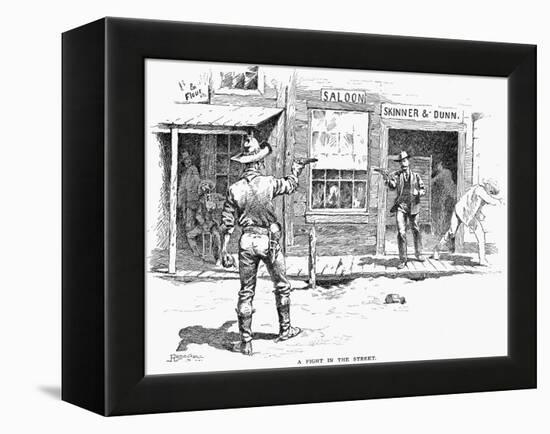 Remington: Duel-Frederic Sackrider Remington-Framed Premier Image Canvas