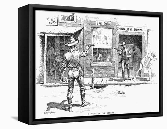 Remington: Duel-Frederic Sackrider Remington-Framed Premier Image Canvas