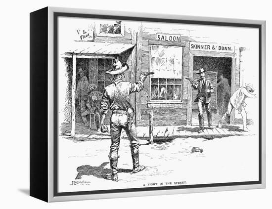 Remington: Duel-Frederic Sackrider Remington-Framed Premier Image Canvas