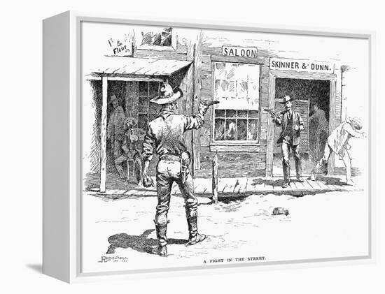 Remington: Duel-Frederic Sackrider Remington-Framed Premier Image Canvas