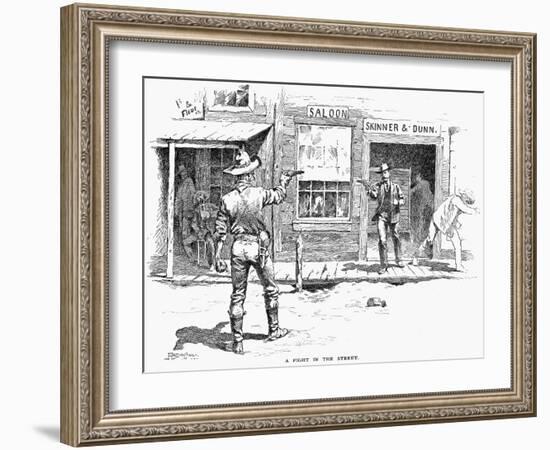 Remington: Duel-Frederic Sackrider Remington-Framed Giclee Print