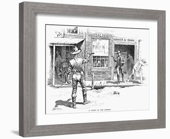 Remington: Duel-Frederic Sackrider Remington-Framed Giclee Print