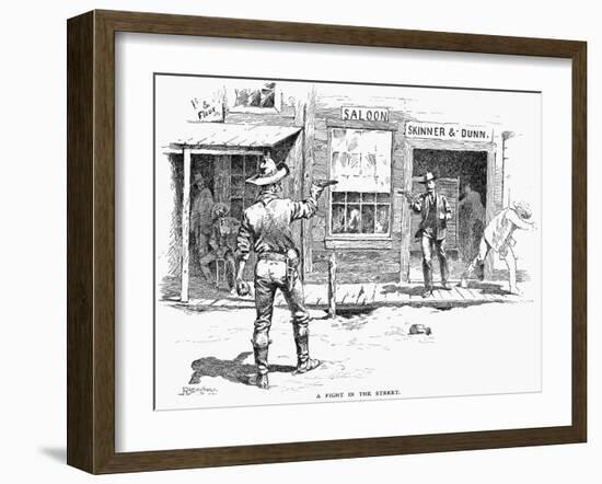 Remington: Duel-Frederic Sackrider Remington-Framed Giclee Print