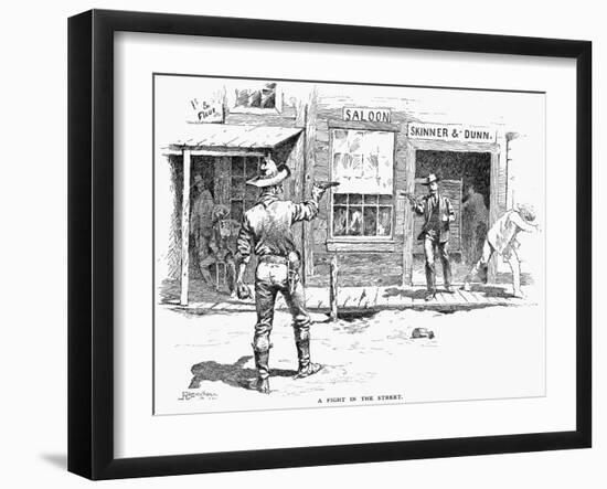 Remington: Duel-Frederic Sackrider Remington-Framed Giclee Print