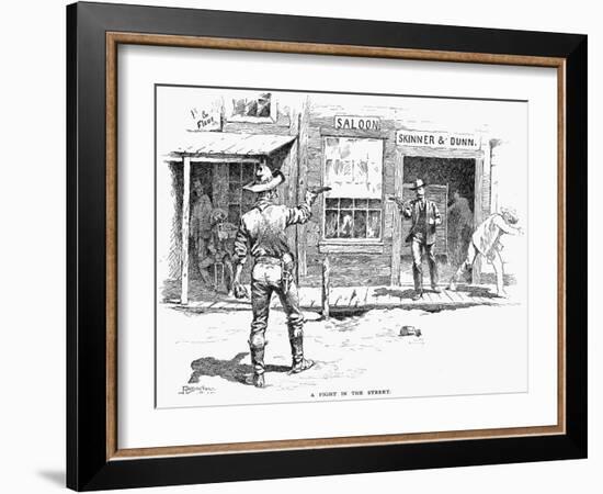 Remington: Duel-Frederic Sackrider Remington-Framed Giclee Print