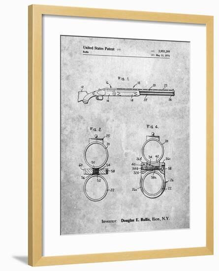 Remington Shotgun Patent Print-Cole Borders-Framed Art Print