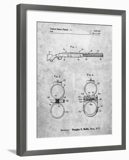 Remington Shotgun Patent Print-Cole Borders-Framed Art Print