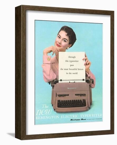 Remington, Typewriters, UK, 1950-null-Framed Giclee Print