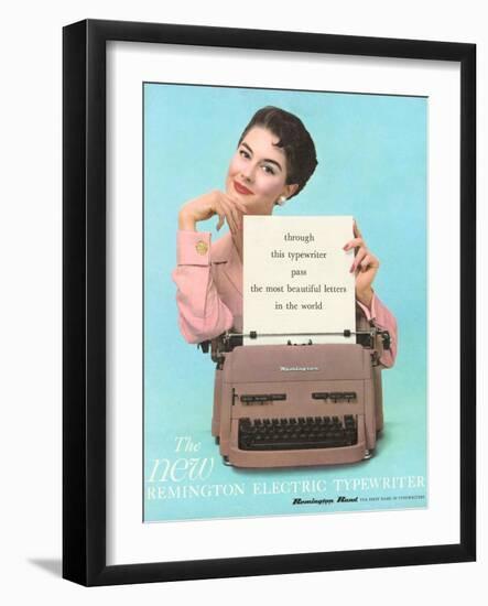 Remington, Typewriters, UK, 1950-null-Framed Giclee Print