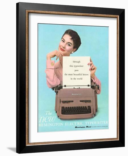 Remington, Typewriters, UK, 1950-null-Framed Giclee Print