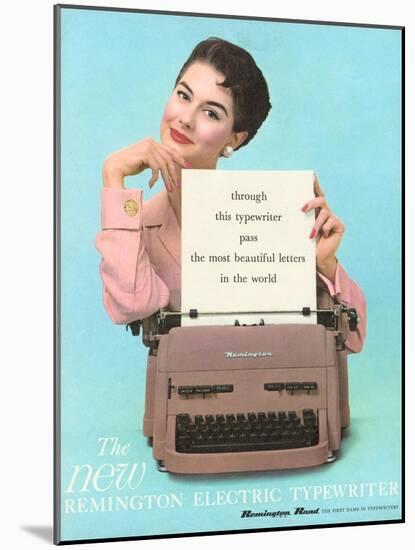 Remington, Typewriters, UK, 1950-null-Mounted Giclee Print