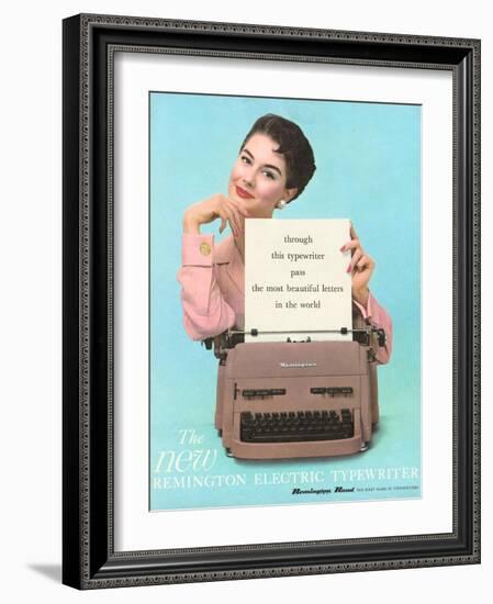 Remington, Typewriters, UK, 1950-null-Framed Giclee Print