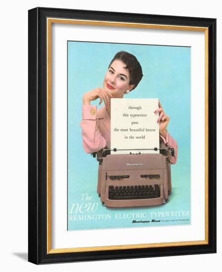 Remington, Typewriters, UK, 1950-null-Framed Giclee Print