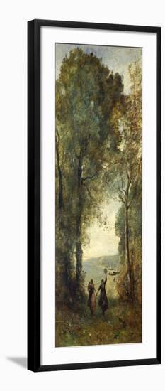 Reminiscence of the Beach of Naples, 1871-1872-Jean-Baptiste-Camille Corot-Framed Giclee Print