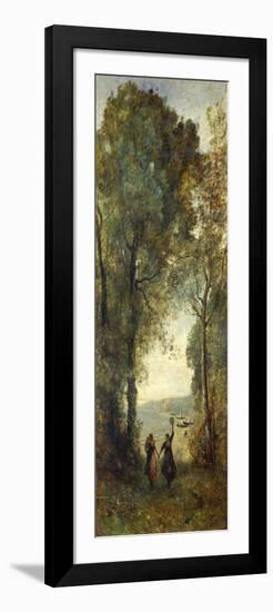 Reminiscence of the Beach of Naples, 1871-1872-Jean-Baptiste-Camille Corot-Framed Giclee Print