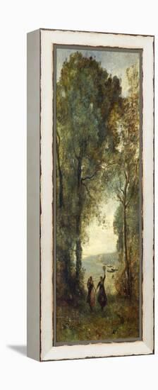 Reminiscence of the Beach of Naples, 1871-1872-Jean-Baptiste-Camille Corot-Framed Premier Image Canvas