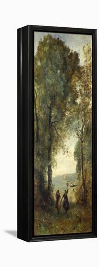 Reminiscence of the Beach of Naples, 1871-1872-Jean-Baptiste-Camille Corot-Framed Premier Image Canvas