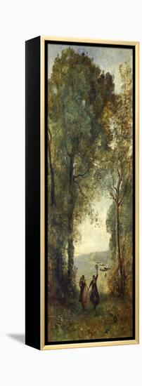 Reminiscence of the Beach of Naples, 1871-1872-Jean-Baptiste-Camille Corot-Framed Premier Image Canvas