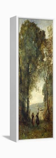 Reminiscence of the Beach of Naples, 1871-1872-Jean-Baptiste-Camille Corot-Framed Premier Image Canvas