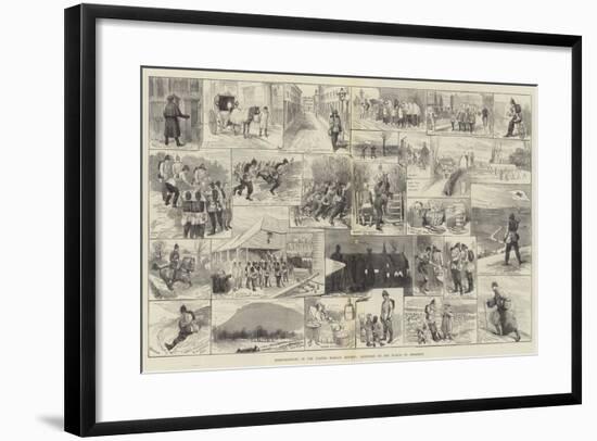 Reminiscences of the Easter Monday Review, Sketches on the March to Brighton-Alfred Courbould-Framed Giclee Print