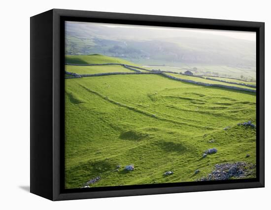 Remnants of Celtic Settlement on Limestone Bench, Hill Castles, Wharfedale, Yorkshire-Tony Waltham-Framed Premier Image Canvas