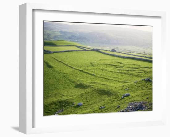 Remnants of Celtic Settlement on Limestone Bench, Hill Castles, Wharfedale, Yorkshire-Tony Waltham-Framed Photographic Print