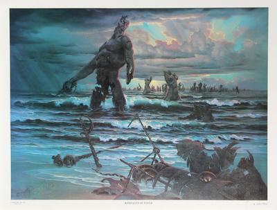 Giant Size! Vintage John Pitre/' /"A NEW DAWN/" Fantasy POSTER