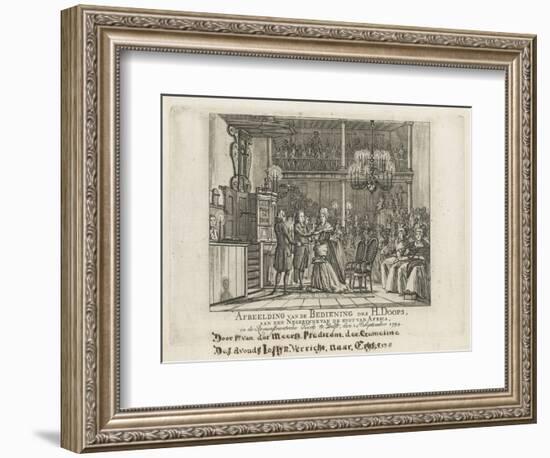 Remonstrant baptism of African woman in Delft, 1794-Dutch School-Framed Giclee Print